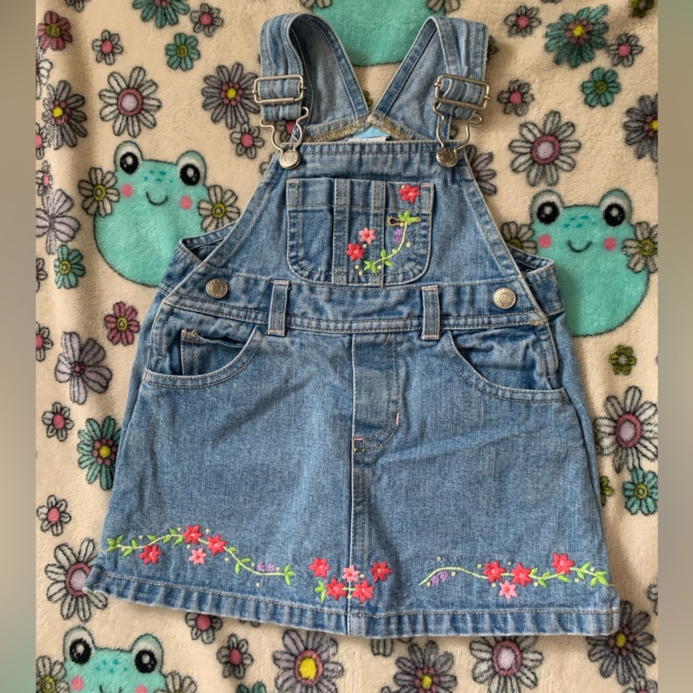 Old Navy Embroidered Infant Overall Dress